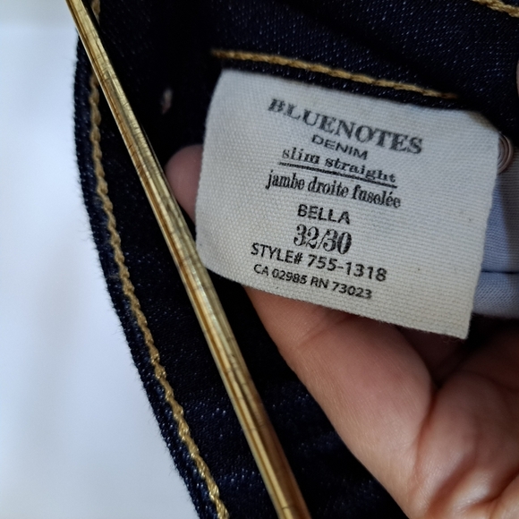 Bluenotes | Dark blue (almost black) slim straight woman's Jean - Picture 5 of 9